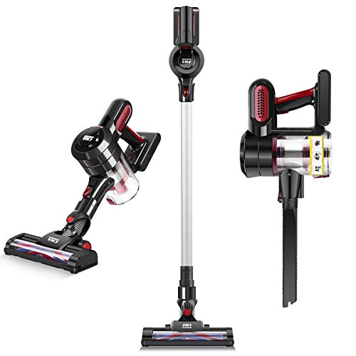 WapoRich Aspirador Inalámbrico, 17000Pa 2 en 1 Shark Aspiradora de Barra de Mano Súper Liviana con Batería Extraíble, 2 Succión, Hasta 36 mins, para Pelo de Pet, Piso Duro, Alfombra, Automóvil Cover