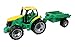 Produktbild Lena 02122 - Giga Trucks Traktor und Anhänger grün, Starke Riesen Spielfahrzeug Set mit Trecker ca. 62 cm und Hänger ca. 43 cm, Spielzeugtraktor Gespann für Kinder ab 3 Jahre