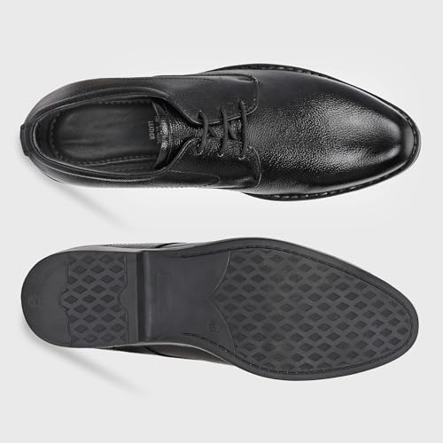 Image of Blue Leather by Centrino Genuine Leather Mens Shoe | Oxford Formal Shoes | Durable Leather with Anti-Skid Sole | Classic Derby Lace-Up Dress Shoes | Office Business Footwear (4086)