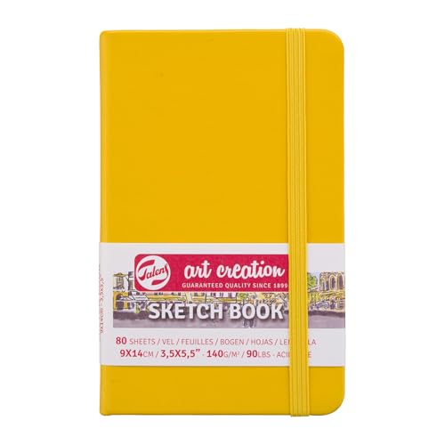 Talens Art Creation Caderno de esboços 80 folhas, 9 cm x 14 cm, amarelo dourado