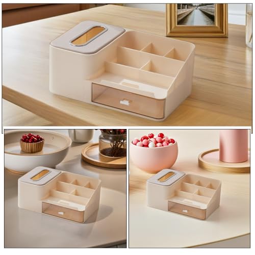 Caja de Almacenamiento de Escritorio Hohopeti con Cajón 4