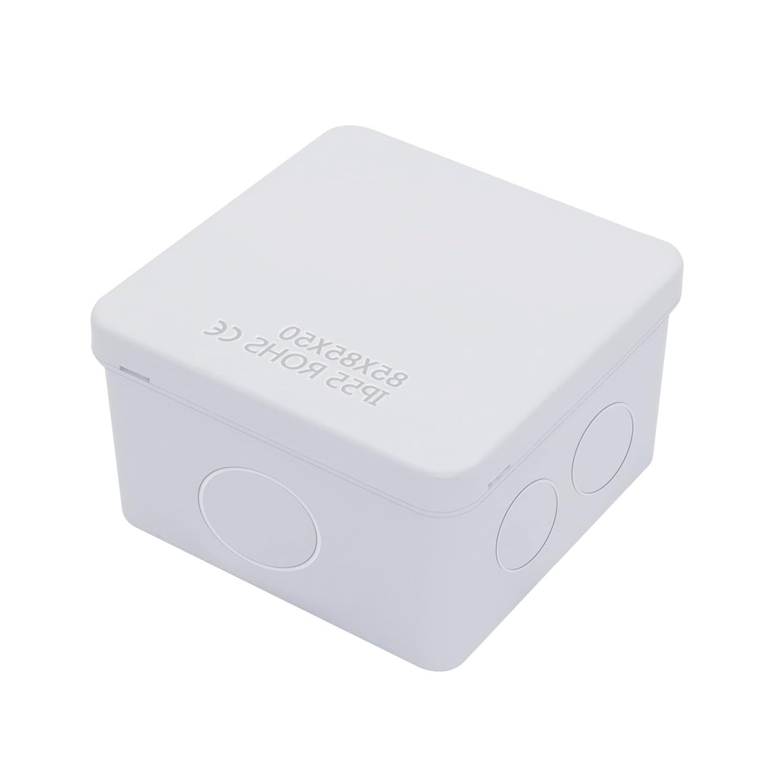 Unifizz IP65 Junction Box 85x85x50mm ABS Waterproof Junction Box Dustproof Indoor Outdoor Box Cable Connection Protective Enclosure Reserved Hole