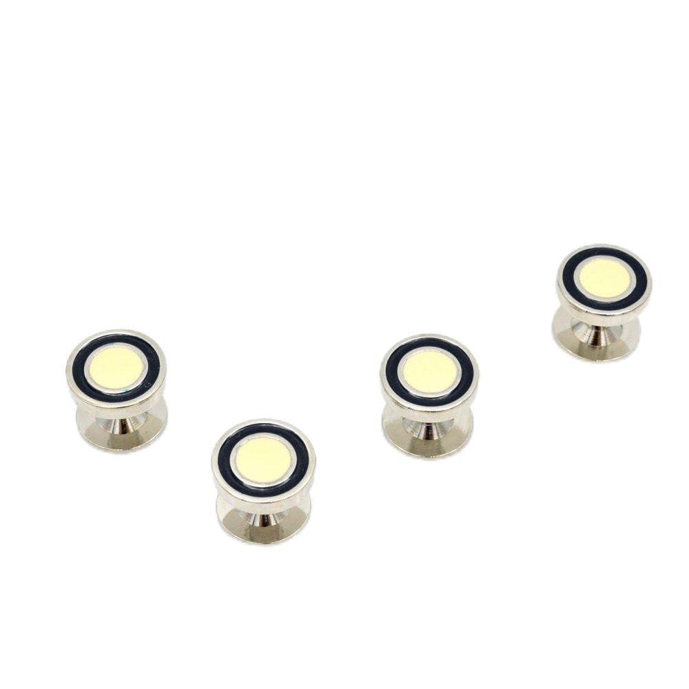 jj weston Blue and Cream Enamel Tuxedo Shirt Studs. Made in the USA-picture-10