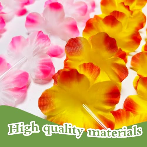 Image of 24Pcs Hawaiian Leis for Luau Party Decor, Colorful Flower Necklace,Tropical Hawaiian Bulk Hula Dance Party Decor, Summer Beach Pool Decorations Favors Supplies.
