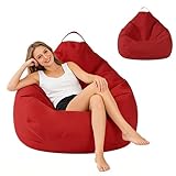 【Cerniera nascosta】 Il bean bag è dotato di una cerniera nascosta di alta qualità, scorrevole e resistente, che si integra perfettamente nelle cuciture o nella base. Il poltrona sacco pouf non solo crea un aspetto pulito e senza cuciture, ma impedisce anche che la pelle o gli indumenti rimangano impigliati, mettendo in evidenza un design attento alla sicurezza in ogni dettaglio.
