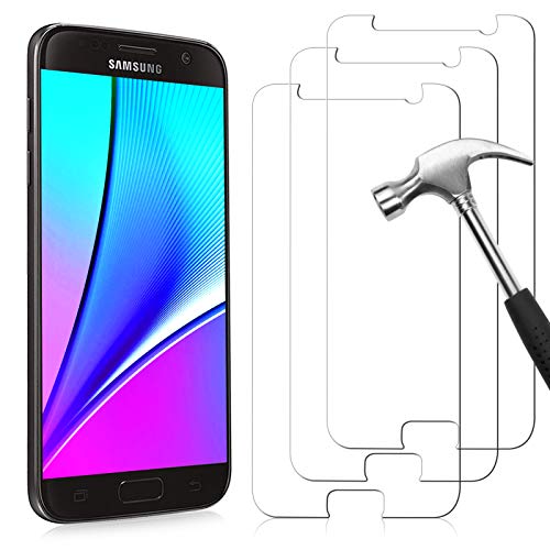 NONZERS Verre Trempé pour Samsung Galaxy S7, [3 Pack] Vitre Protection 9H Dureté, Film Protection écran pour Samsung S7, 2.5D Bord Rond Anti Rayure sans Bulles, S7 Verre Trempé Protecteur d'écran