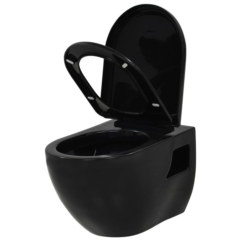 Kit completo WC sospeso a parete con serbatoio nascosto in ceramica nero 02_0003580
