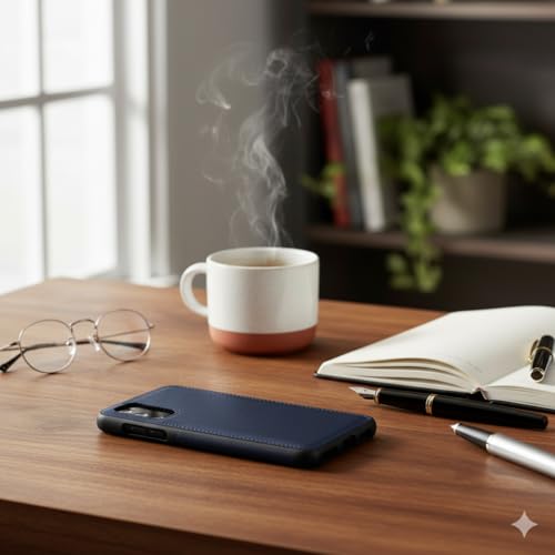 Image of Leather Case for Samsung Galaxy S20FE Premium Protective Stylish Slim Cover with Shockproof Raised Edges Blue