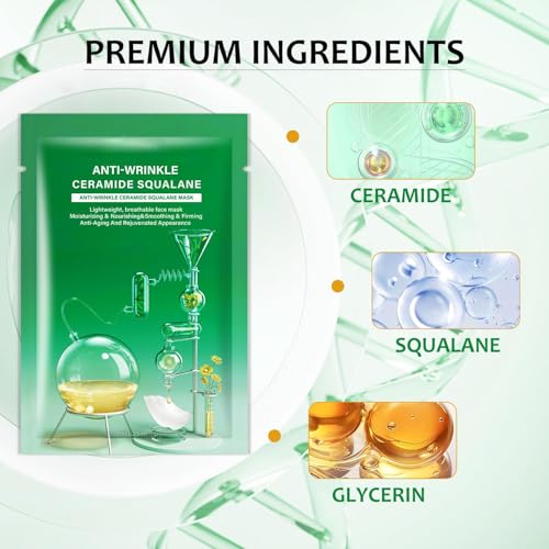 IREV Pack of 10 Face Masks Skincare Hydrating Face Masks Moisturizing Beauty Facial Mask Daily Care Sheet Mask for All Skin,Deep Hydrating Sheet Masks