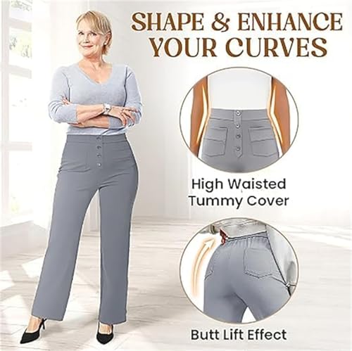 FlexiPants for Women Over 50, Flexipants - Women's Casual High Waist Stretch Pants3