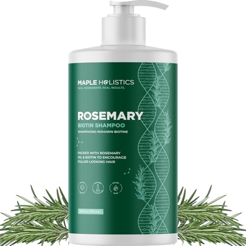 Image of Volumizing Biotin and Rosemary Shampoo - Vegan Rosemary Biotin Shampoo for Thinning Hair for Women and Men with Nourishing B Vitamins & Tea Tree Oil - Paraben Silicone & Sulfate Free (25 Fl Oz)