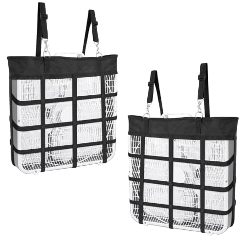 CATOTEL Hanging Web Horse Fan Holder Adjustable Fixing Box Fan Holder Horse Stall Classic Fan Bag Sturdy Stable Supplies for Outdoors Stables Farms 20 L x 20 W (1)