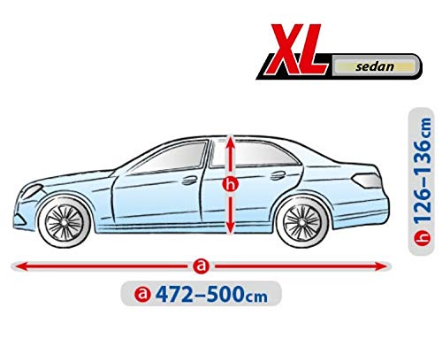 Bâche De Protection Voiture BMW Série 5 E34 E39 (1988-2002) - Imperméable, Toutes Saisons - Avec Fermeture Zippée, Bandes Coupe-Vent