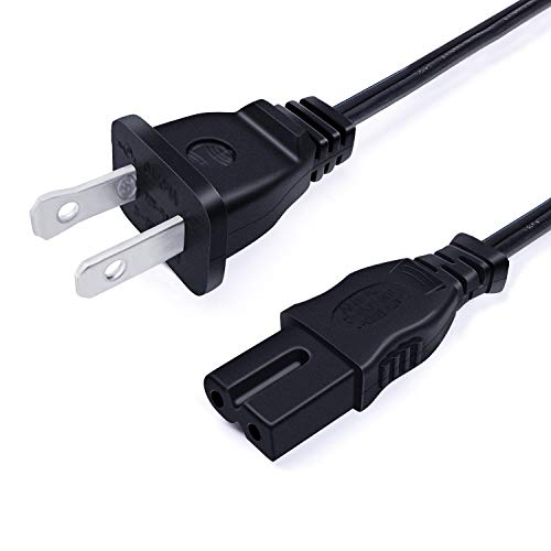 Cable de alimentación de repuesto para Vizio D32H-C1 D39H-D0 D43-C1 D50U-D1 E241I-A1 E24-C1 E28H-C1 E320-A1 E320I-A0 E32-C1 E390-A1 E390I-A1 TV TV TV 8 pies 2 Prong - Cable de alimentación polarizado