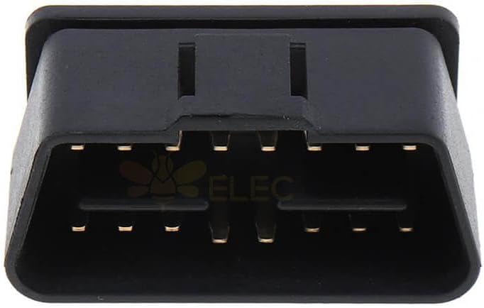 OBD2 16 Pin 12V Male Gold Plated Connector 90°Right Angle OBD Plug Automobile for Truck