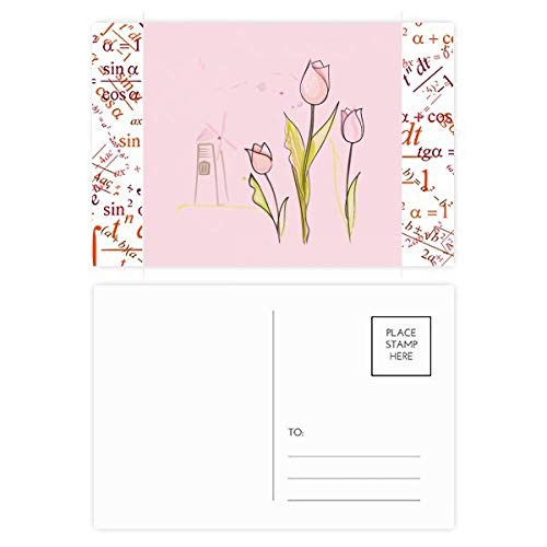 Cartes postales Moulin à vent et Tulipe pour correspondances élégantes