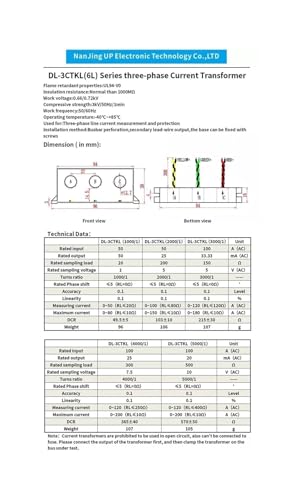 Transformador de corriente trifásico para solucionar desbalances de carga DL-3CTKL 5