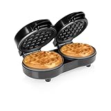 Tristar Doppel-Mini-Waffeleisen, 2 Waffeln pro Durchgang, 1100 W Leistung, Aluminium-Heizplatten mit Antihaftbeschichtung, Kompaktes Design, WF-2115