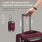 SHOWKOO Luggage Sets 3 Piece Softside Expandable Lightweight Durable Suitcase Sets Double Spinner Wheels TSA Lock Wine Red (20in/24in/28in) - Image 5