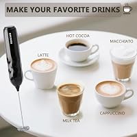 RAYONNER Kitchen Milk Frother Handheld Coffee Frother Foam Maker Black — image 4