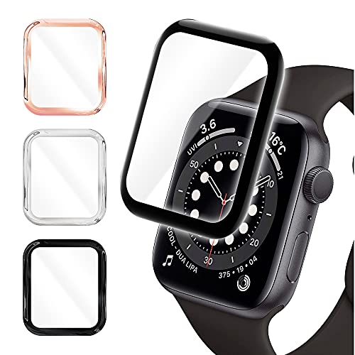 �V�Y�J�E�B�� AppleWatch �p SE3 / SE2 /SE / 6 / 5 / 4 40mm �K���X�t�B���� �����K���X �S�ʕی� �ی�t�B���� �t�B���� �t���ی�t�B���� �u���b�N 1������