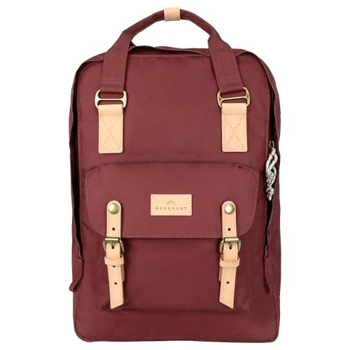Sac à dos rouge foncé Doughnut Reborn Macaroon Large avec compartiment renforcé