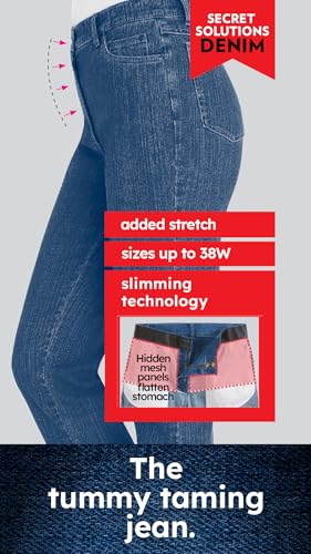 Woman Within Plus Size Secret Solutions; Tummy Smoothing Denim Jean Capri4