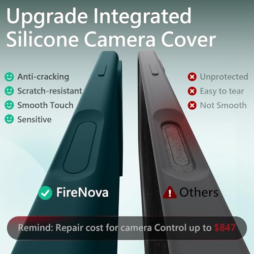 Image of FireNova Magnetic for iPhone 17 Pro Case, Compatible with MagSafe, [Integrated Silicone Camera Control Button] [Camera Protection] Anti-Scratch Microfiber Lining Phone Case, 6.3 inch, Teal