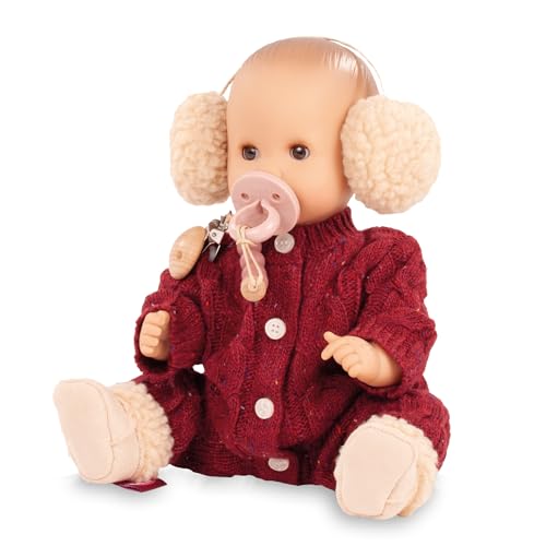 Gotz 2553161 Sleepy Aquini Jubilee Girl - 13" Drink & Wet Bath Baby Girl Doll with Dummy Chain, Dummy and Accessories by Götz - Image 4