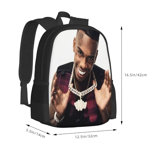 YNW Rapper Melly Backpack Fashion Laptop Bag Lightweight Work Daypack Hiking Backpacks Outdoor Shoulder Bags3
