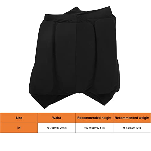 Topyond Protective Shorts, Nylon and EVA Skin Friendly Snowboard Boots Butt Pads, Lightweight and Breathable Butt Pads for Skiing, Skating, Skateboarding, and More (M)