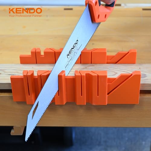 KENDO Schneidlade – Für Schneidewinkel: 22.5°, 45° und 90° – Länge: 300 mm – Aus verstärktem ABS-Kunststoff – Präzise Gehrungslade