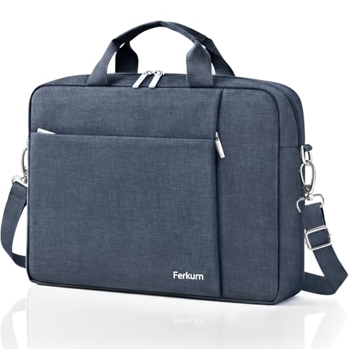 Ferkurn Laptop Bag Case Sleeve 15 15.6 16 inch for Women Men Compatible with 15"/16" MacBook Pro/Air M4/M3/M2/M1, Surface Laptop 6/5/4 Book, XPS 15, HP Pavilion, Lenovo, Acer, ASUS, Samsung, Grey