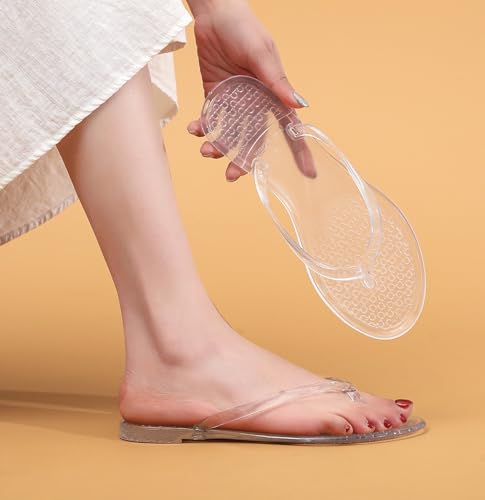 Womens Flip Flops Thong Sandals Jelly Shoes Flat for Ladies Slides Black Slippers Size 9 Slip On Summer Beach Dressy4