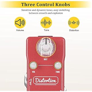 Vangoa Distortion Guitar Pedal, Pédale d’effet de distorsion pour guitare électrique avec True Bypass Mini Single Type… - Les Beatles, Paul McCartney, John Lennon, RIngo Starr, George Harrison Vangoa Distortion Guitar Pedal, Pédale d'effet de distorsion pour guitare électrique avec True Bypass Mini Single Type… – Image 2