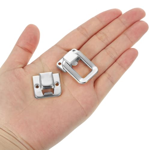 Image of PATIKIL Toggle Catch Lock 1.4 inch x 0.9 inch, 24 Pack Metal Buckle Hasp Lock Latch Clasp for Jewelry Box Wooden Case Decoration, Silver