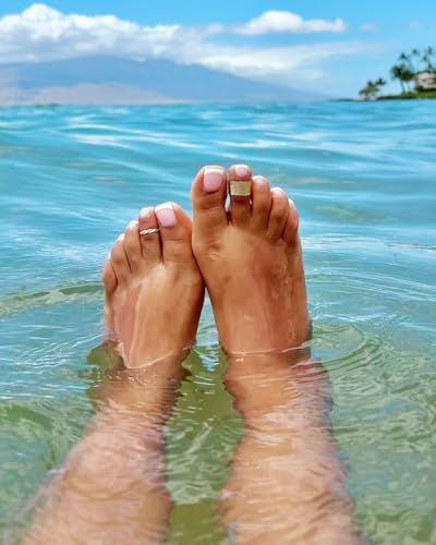 TOE RINGS & THINGS | Super Wide C-Gar Band Toe Ring | Sterling or Gold Fill | Adjustable 10mm Wide | Unisex2