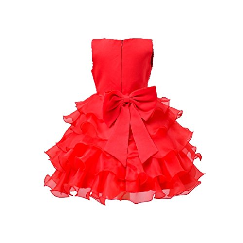 Image of Girls Princess Knitted Sequins Tissue Net Dress Children's Christma Clothing Unicorn Baby Kids Birthday Knee Length Frock