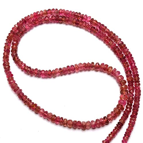 Pink Tourmaline Facet Rondelle Beads à assembler pour des bijoux bohèmes