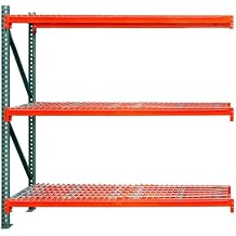 Shelving Inc. 48" d x 108" w x 144" h - SD 3-Tier Teardrop Pallet Rack Add-On Unit, Wire Decking, 4-1/8"h Beams, Weight Capacity 4025 lbs Per Level