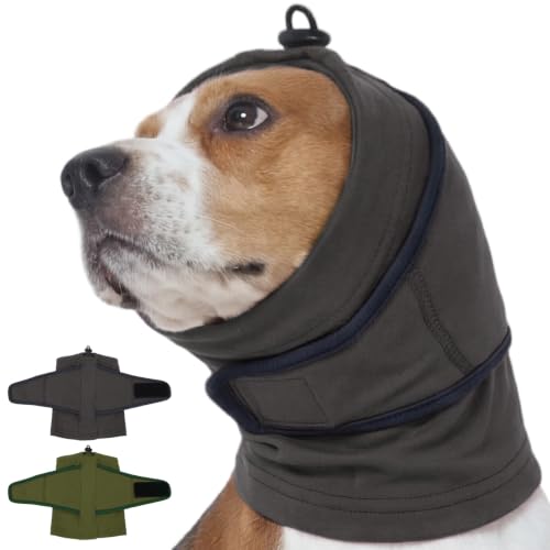 Image of Nanaki Dog Ear Muffs for Fireworks & Thunderstorm, Dog Ear Covers for Bath | Soft ,Head Wrap For Ear Hematoma for Grooming Vet Visit, Adjustable Quiet Ears for Dogs Noise Protection for Vacuum, Grey L