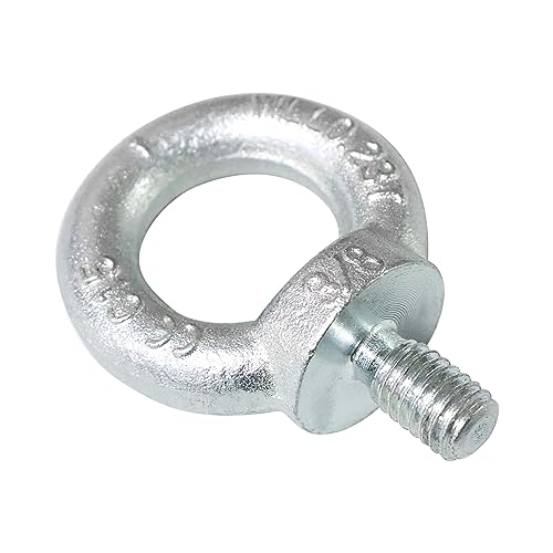 Image of 3 /8 inch-16 UNC Standard Lifting Eye Bolts, Drop Forged Galvanized Threaded Fastener, C15 Stainless Steel Ring Shape Lifting Eye Bolts, 2 Packs