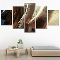 SIGNWIN 5 Panel Canvas Wall Art Solid Structures for Home Decorations Ready to Hang - 60