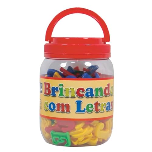 Brinquedo Pedagógico Brincando Com Letras Pote 173 Peças