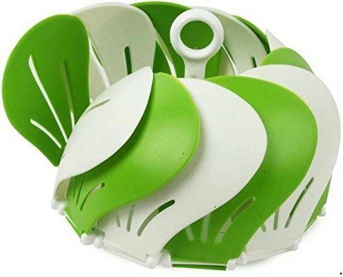 Ar Creations Fruit Vegetable Foldable Basket Green color Standard size