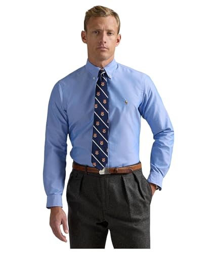 Chemise Polo Ralph Lauren pour homme coupe classique à carreaux en Oxford, Taille L