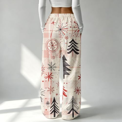 Christmas Pajama Pants Women Flannel Plaid Graphic Casual Sweatpants - image 2