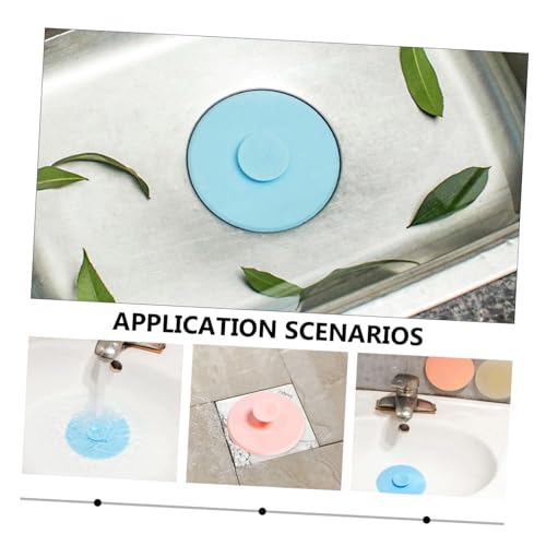Cabilock 10pcs tapón para desagüe de baño de silicona miniatura 4