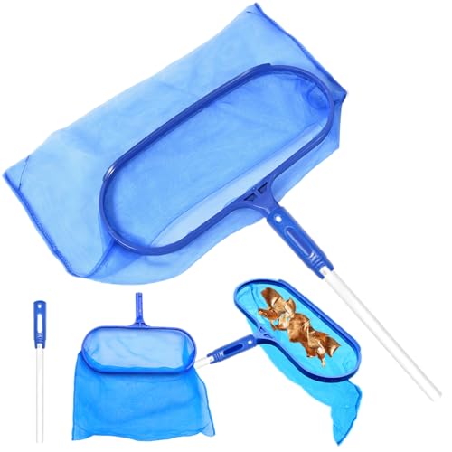 Kukigo Pool Skimmer Net,cm Swimming Pool Skimmer Net with Pole,Cleaning Pool Leaf Net,Catching Floating Leaves Insects Fish Net for Garden Cleaning Pools Hot Tubs Net (61cm/24inch)