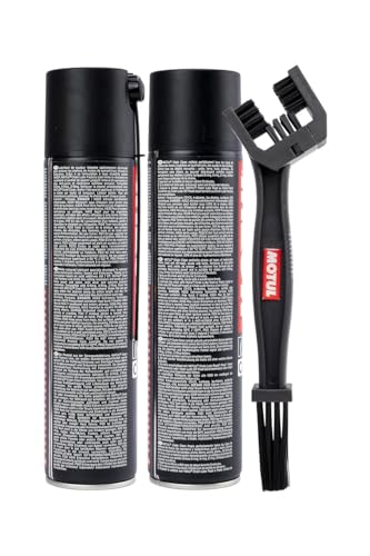 Reinigungs- und Schmer-Set für Ketten, Motul C4 400 ml + C1 400 ml + Bürste zum Reinigen Kette